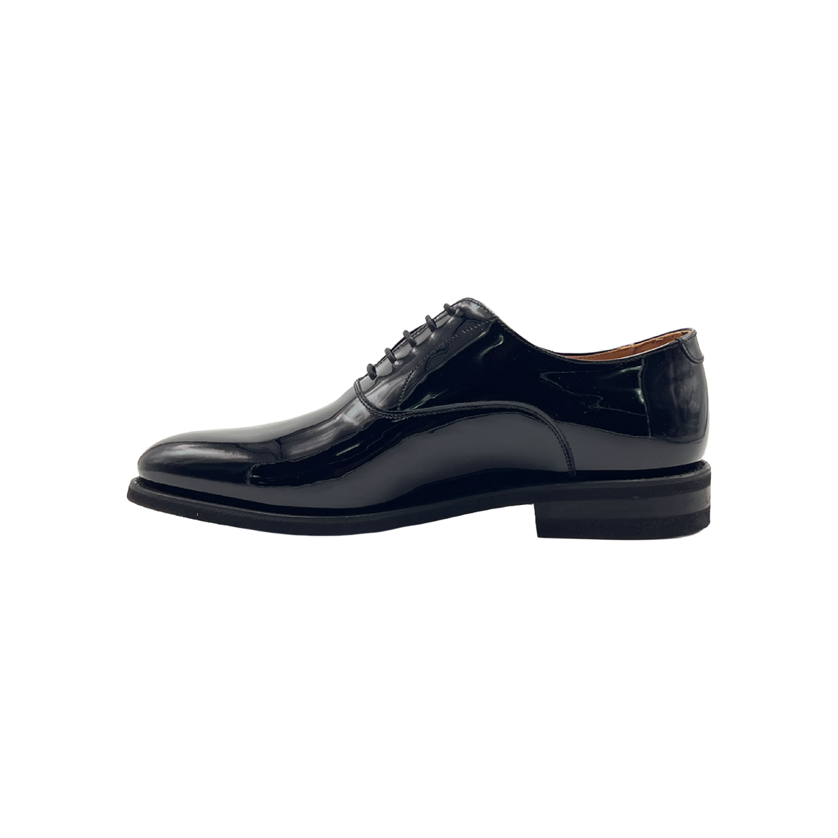 BERWICK 1707 SCARPA OXFORD 3053 IN PELLE VERNICIATA