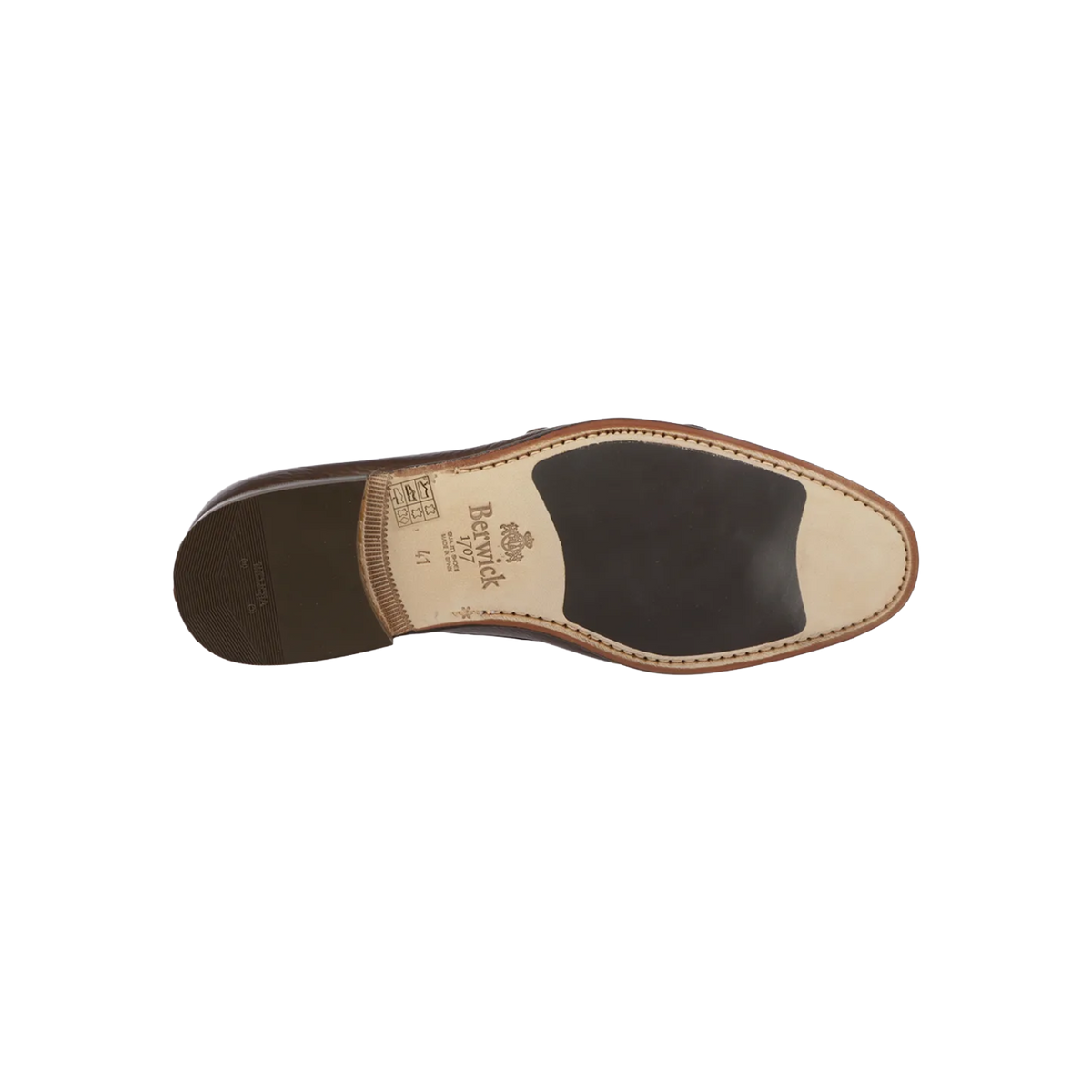 BERWICK 1707 MOCASSINO DOPPIAFIBBIA 5698 IN PELLE A GRANA