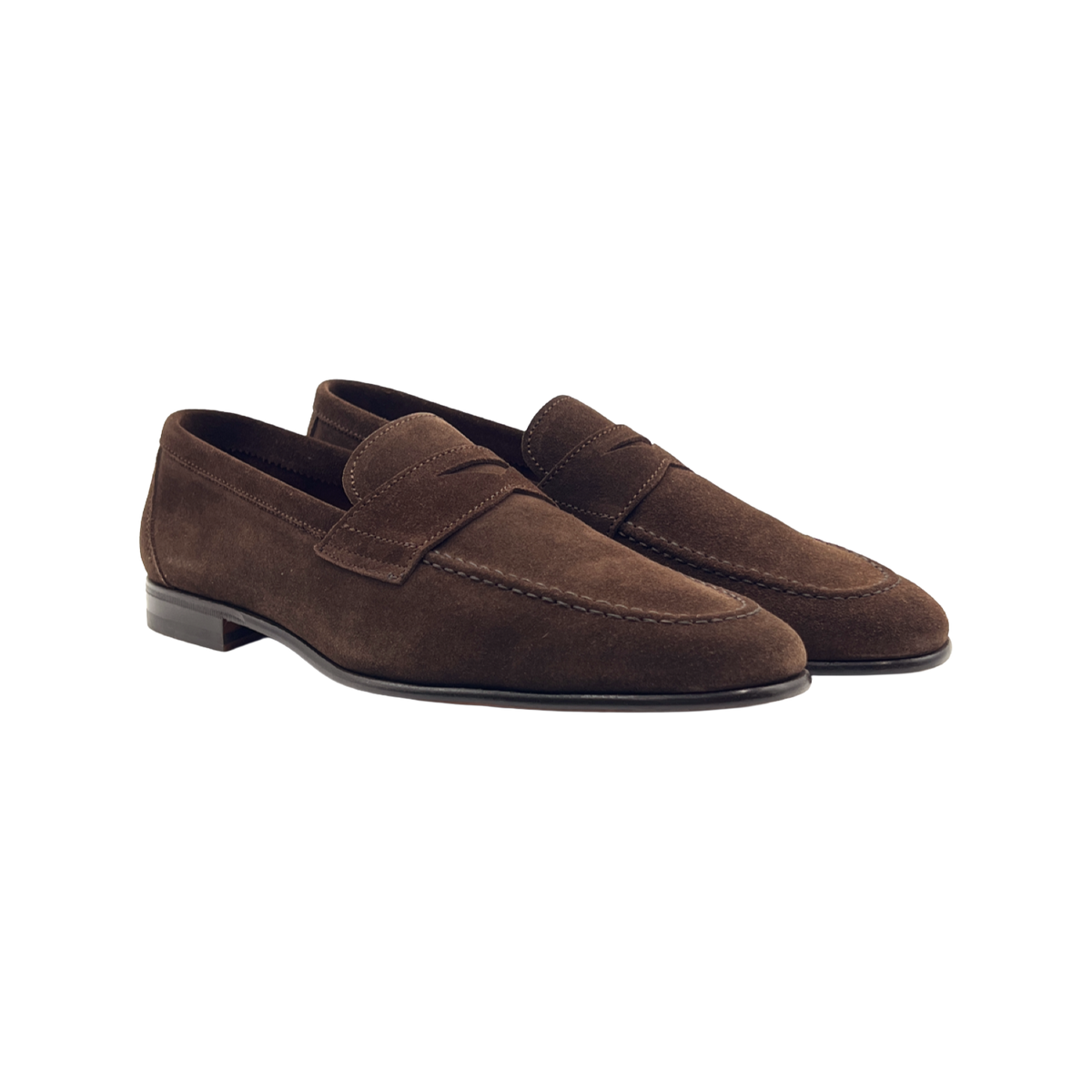 BERWICK 1707 SCARPA PENNY LOAFER 5720 IN CAMOSCIO