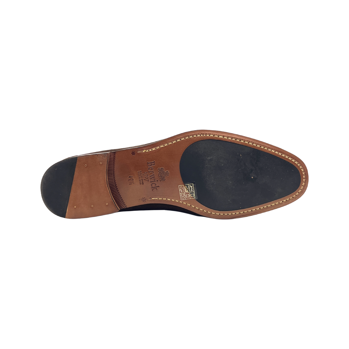 BERWICK 1707 SCARPA PENNY LOAFER 5720 IN CAMOSCIO