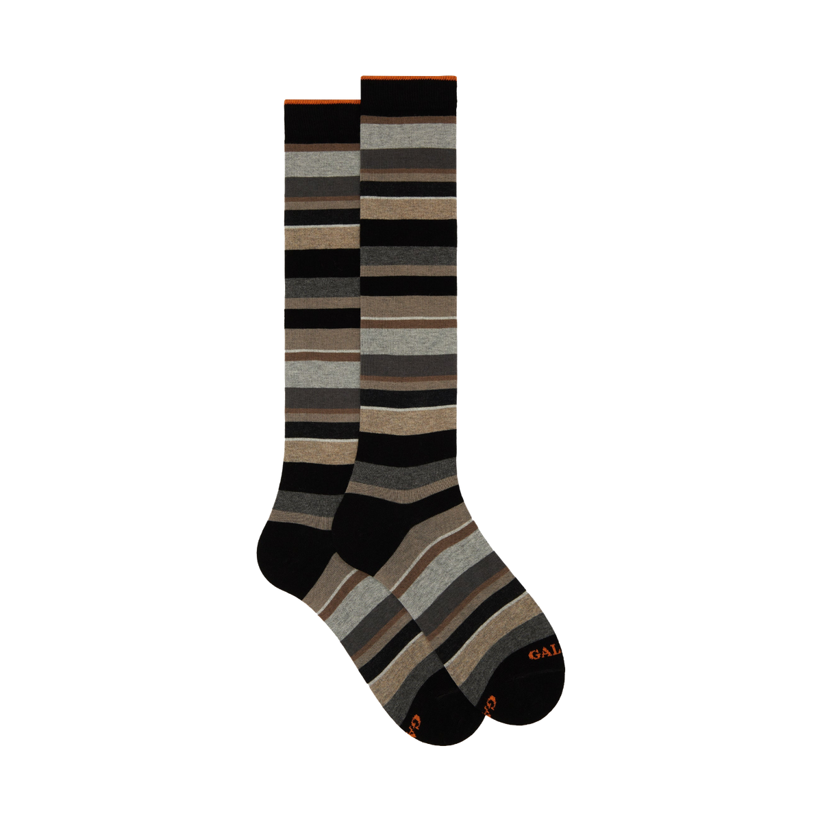 GALLO Calze lunghe in cotone righe multicolor AP103413