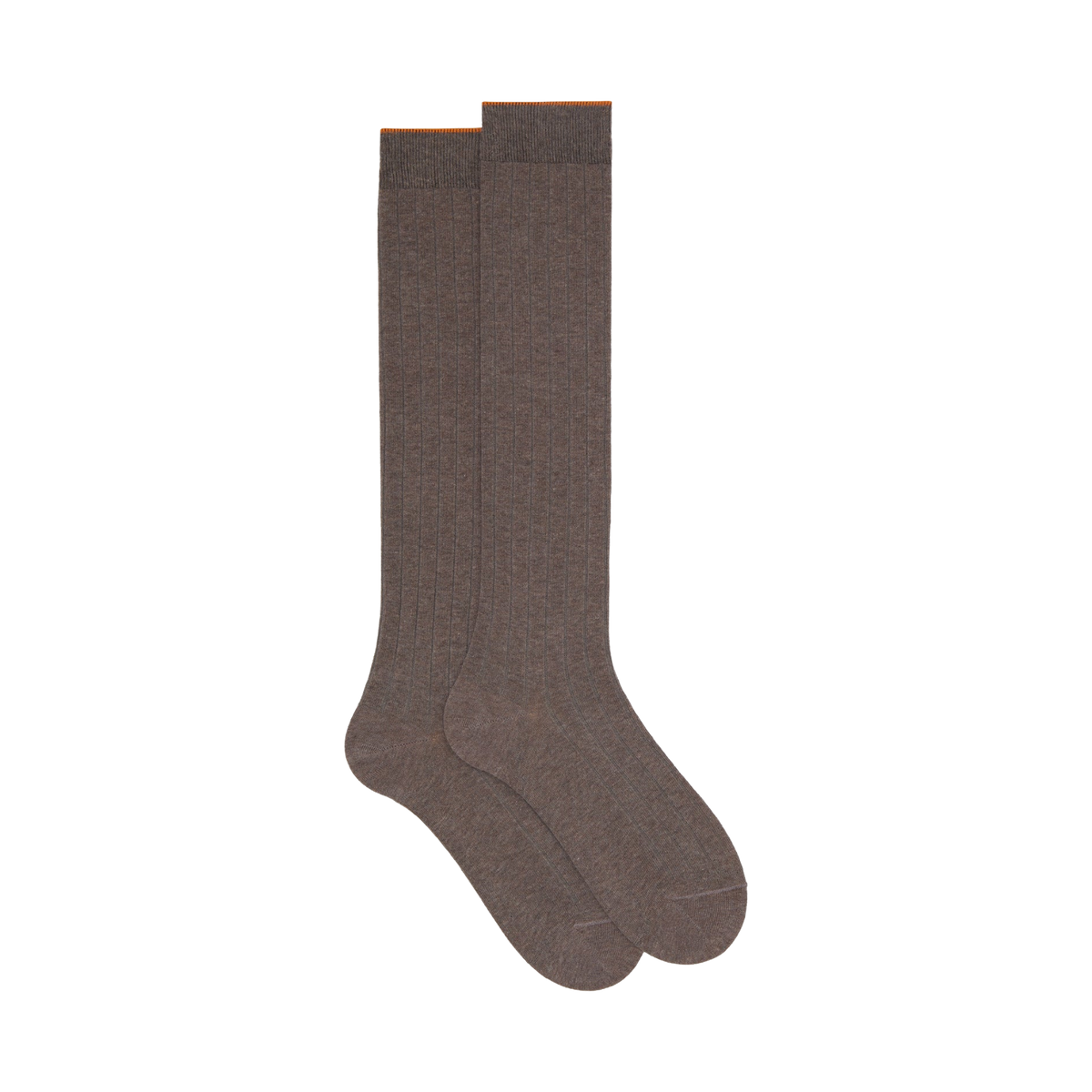GALLO Calze lunghe in cotone caldo tinta unita a coste AP516556