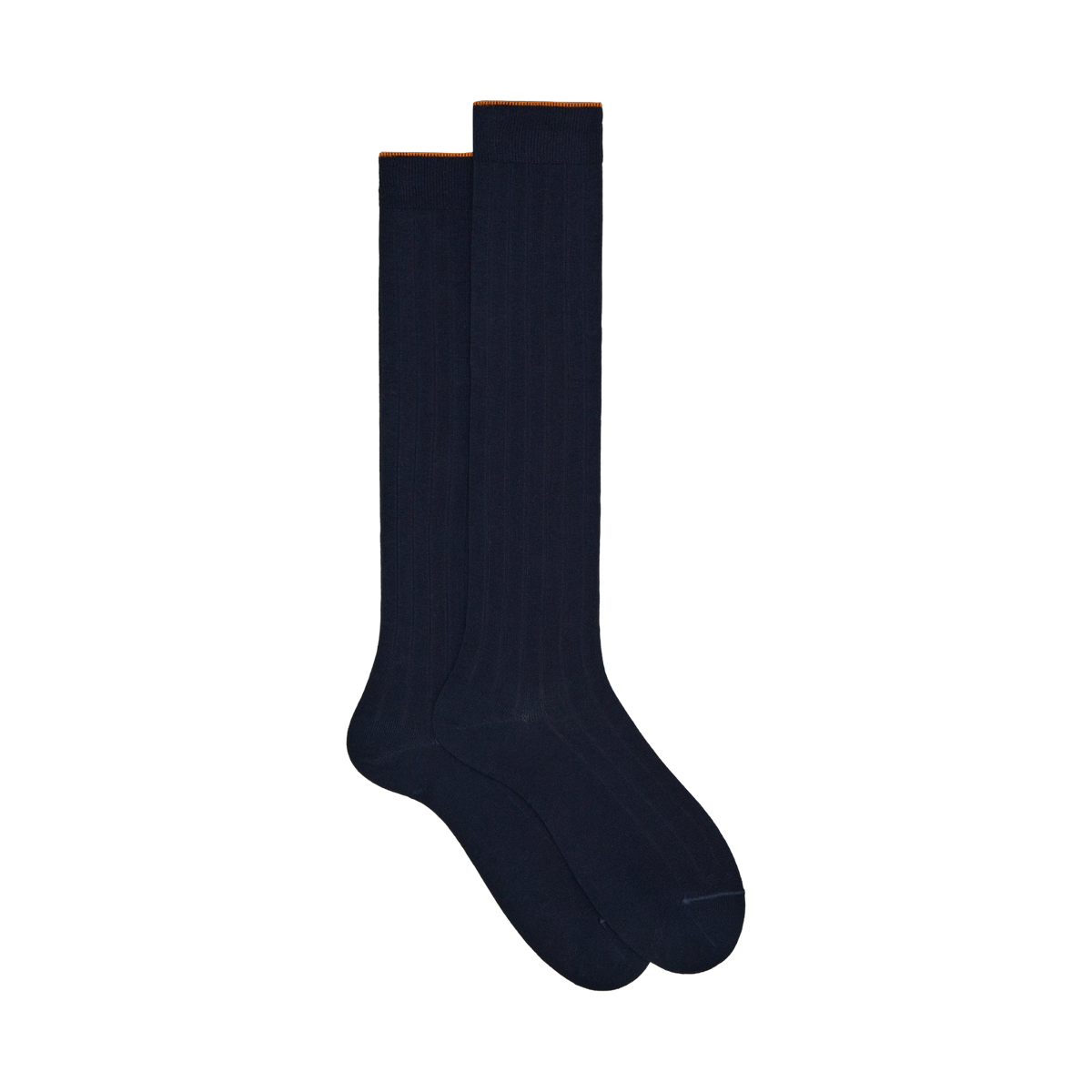 GALLO Calze lunghe in cotone caldo tinta unita a coste AP516556