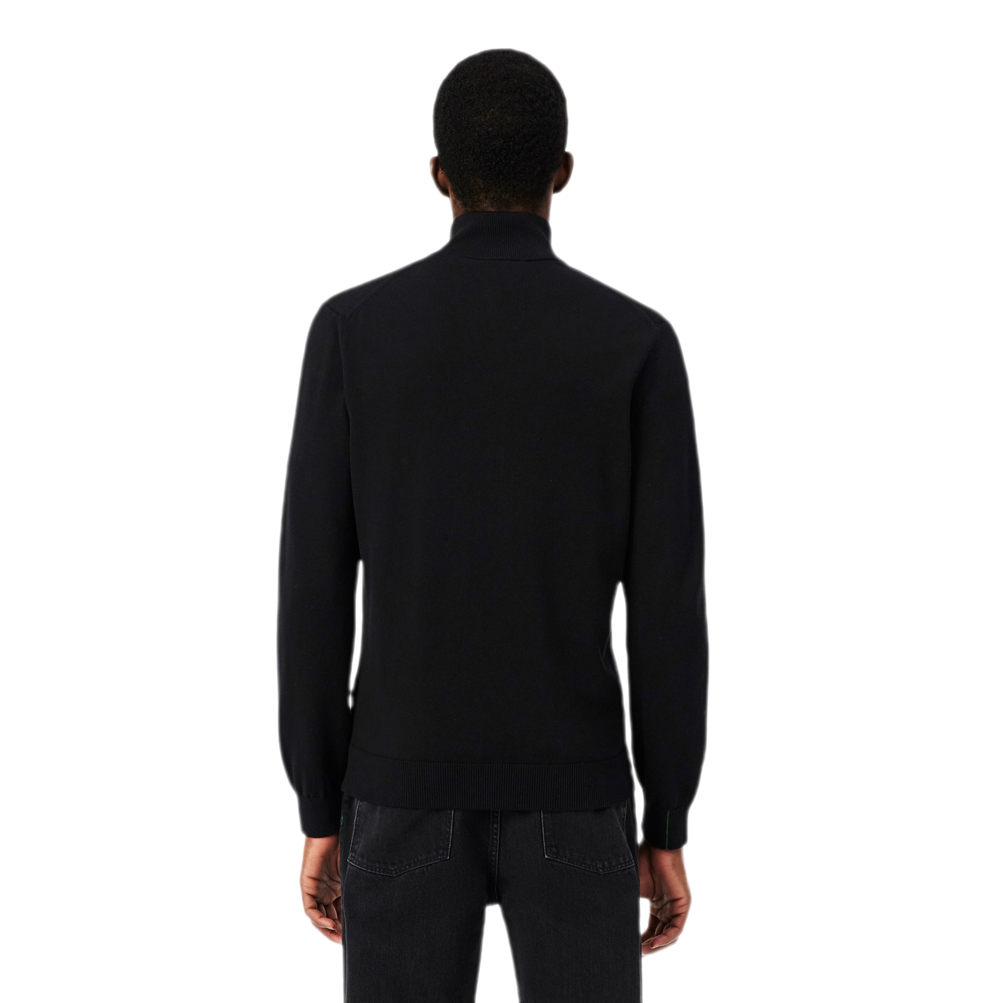 LACOSTE Pullover in cotone a collo alto con zip AH1957