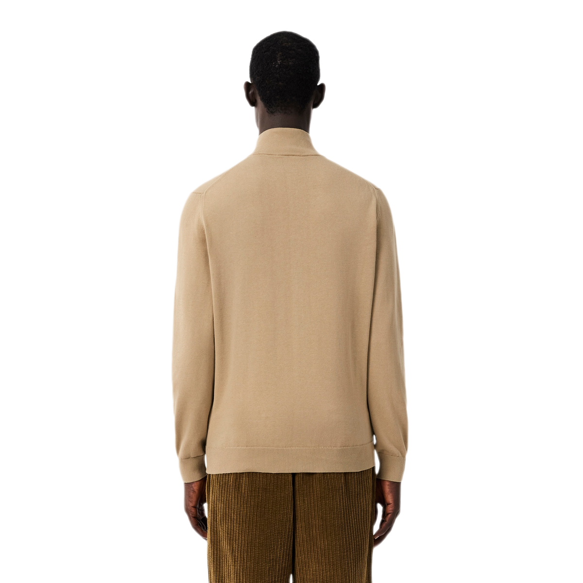 LACOSTE Pullover in cotone a collo alto con zip AH1957