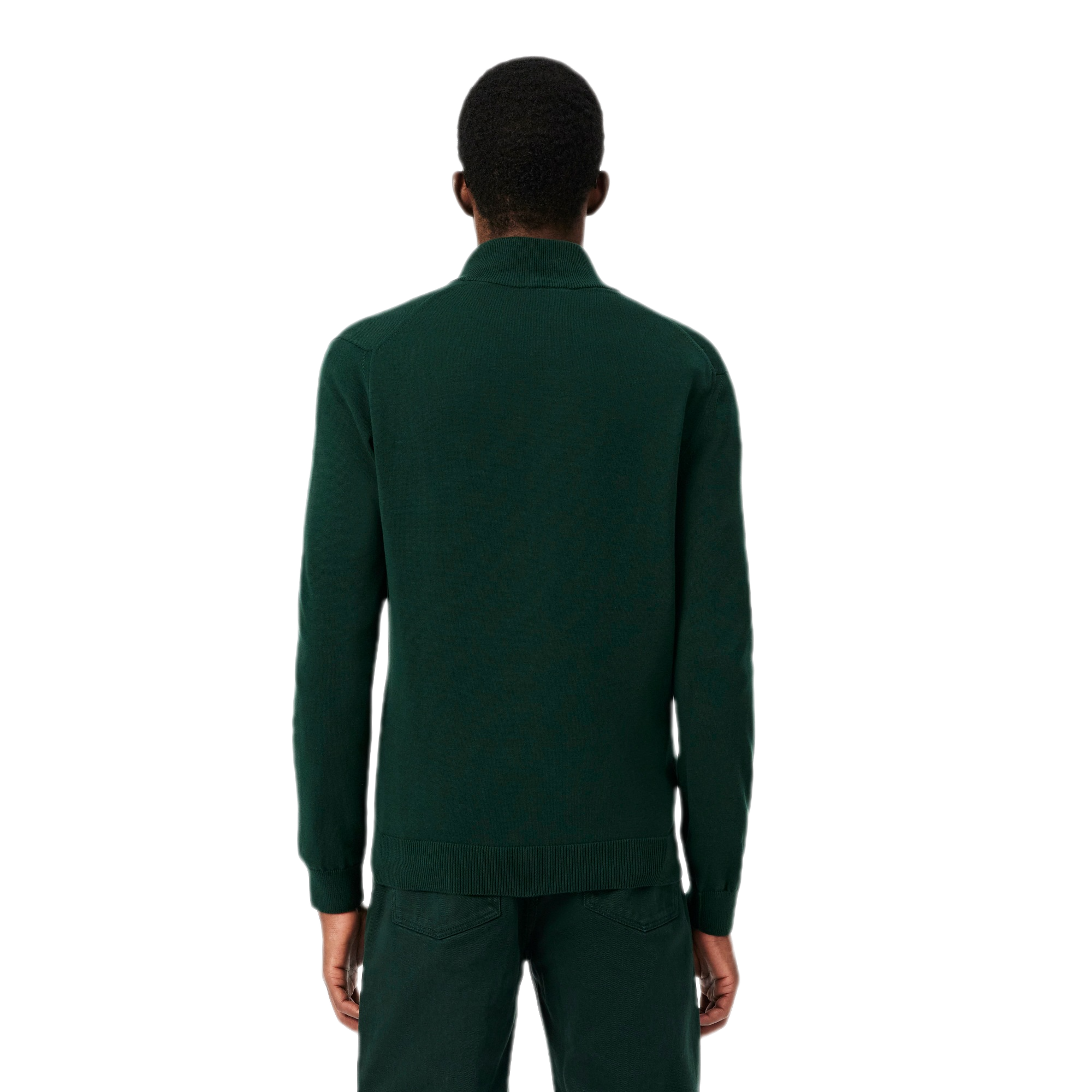 LACOSTE Pullover in cotone a collo alto con zip AH1957