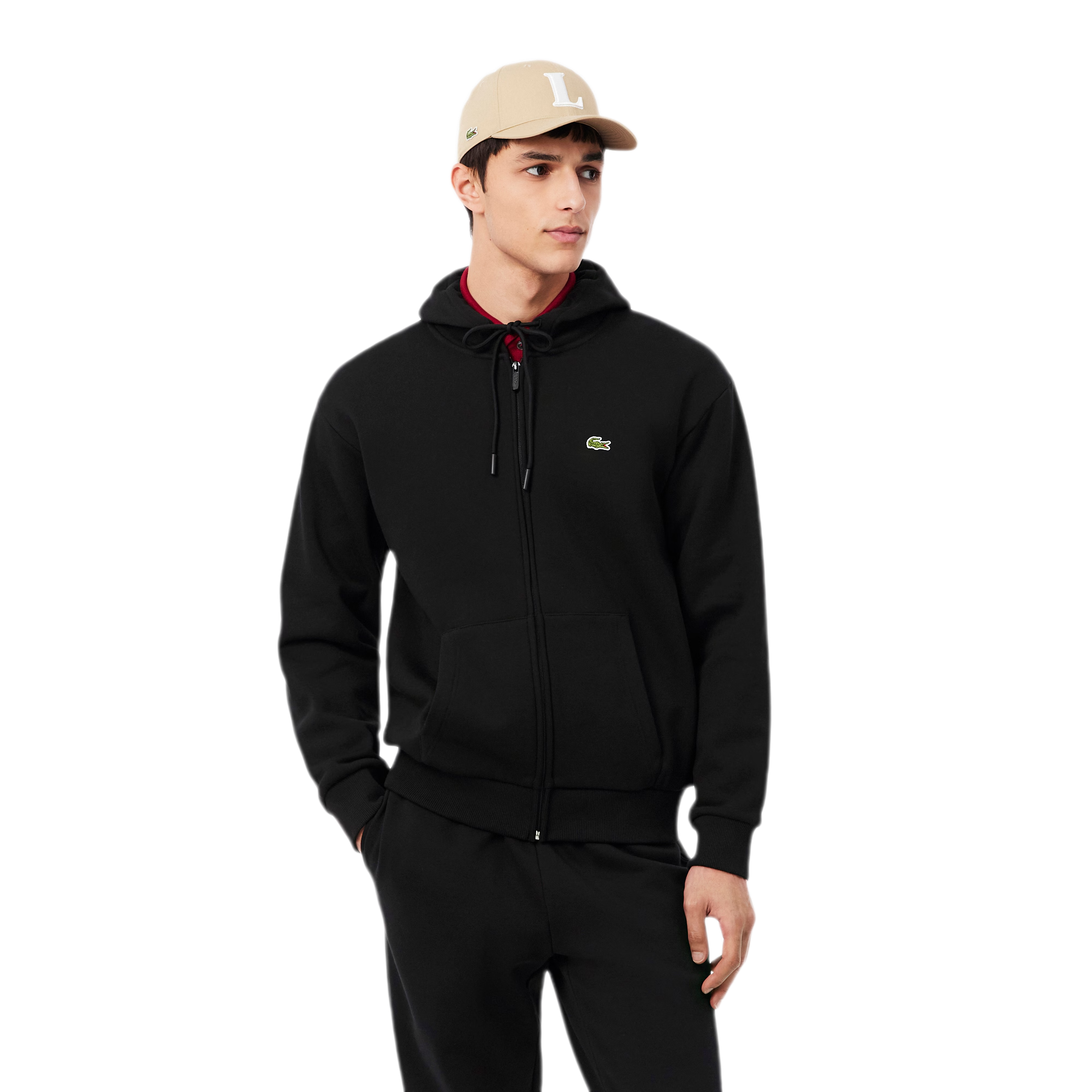 LACOSTE Felpa con cappuccio in tessuto felpato SH8864