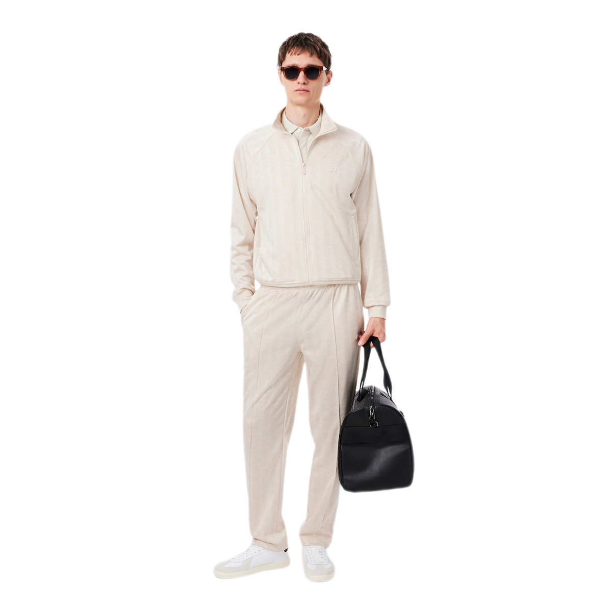 LACOSTE Pantaloni della tuta jacquard con monogramma XH0197