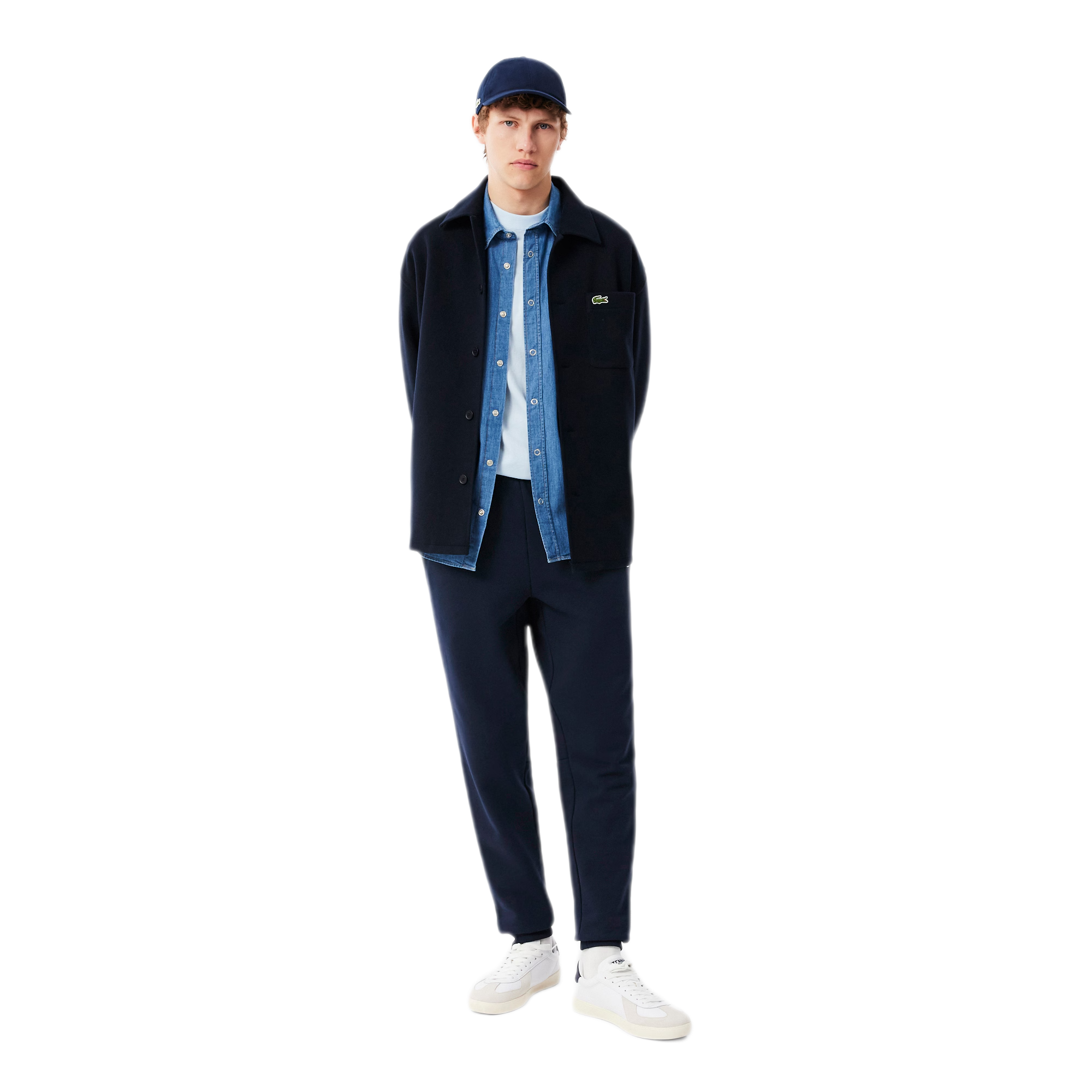 LACOSTE Pantaloni della tuta tapered fit in tessuto felpato XH8869