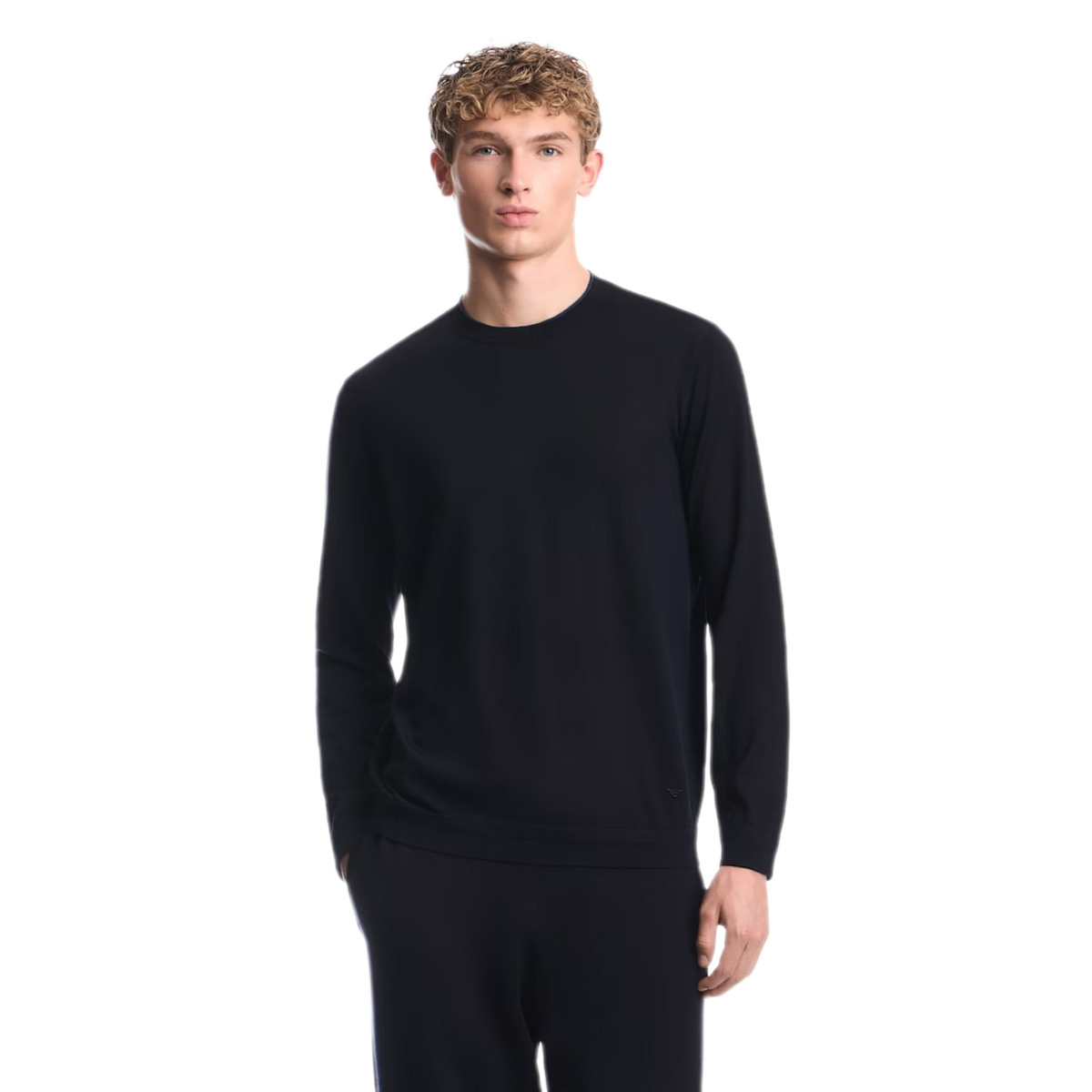 EMPORIO ARMANI Maglione in lana rasata Travel Essential EM006225