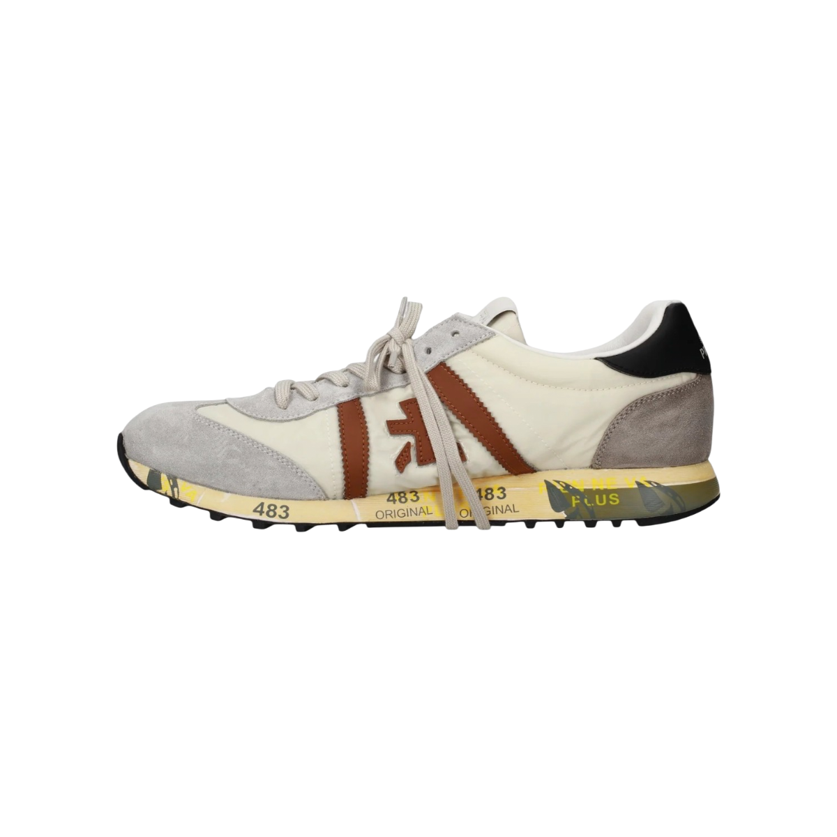 Premiata Sneakers uomo in tessuto e suede Lucy 8189 beige