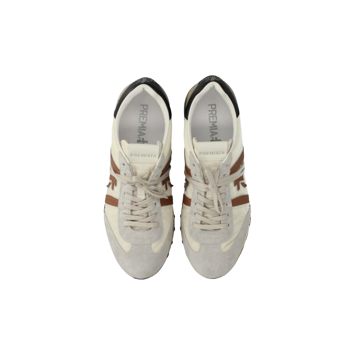 Premiata Sneakers uomo in tessuto e suede Lucy 8189 beige