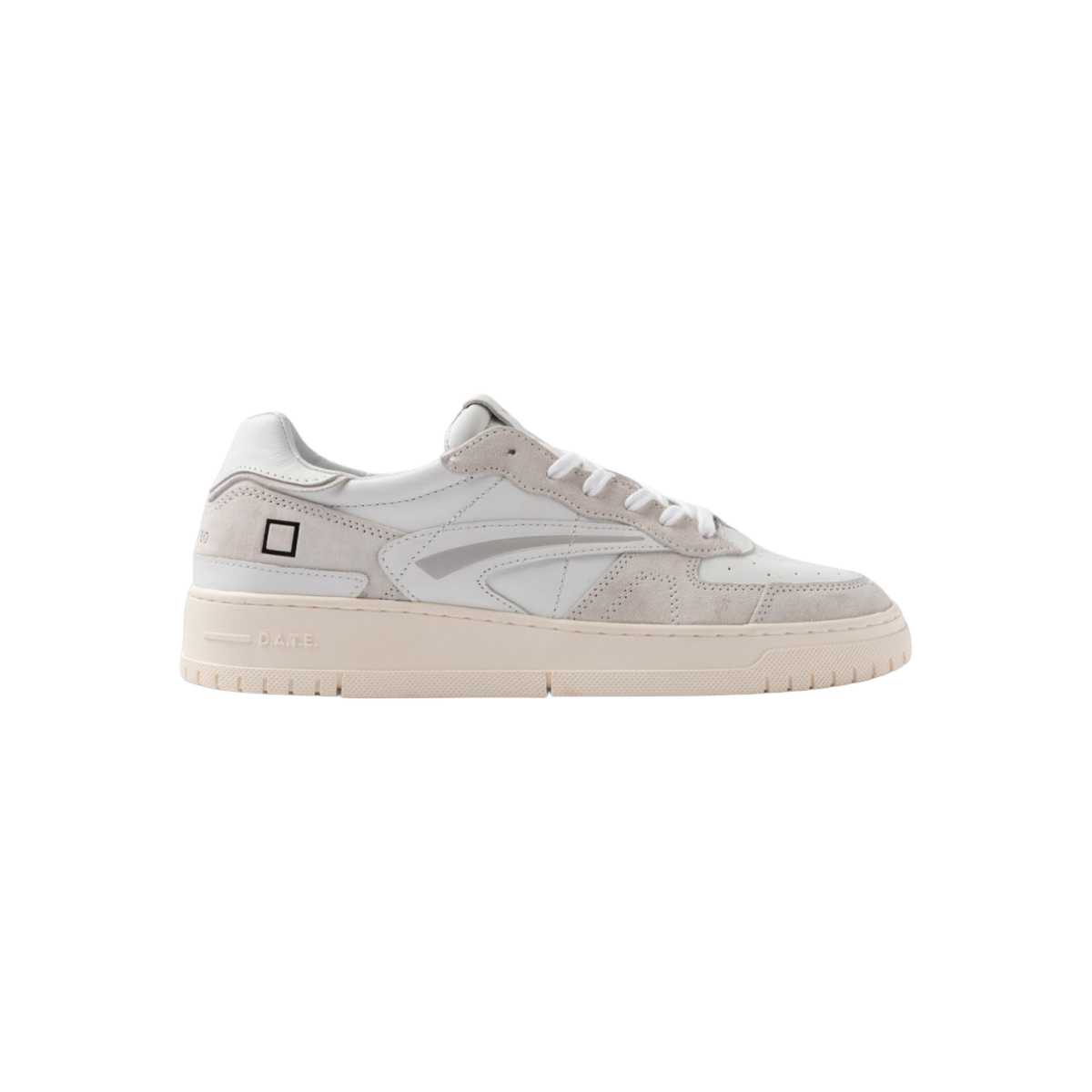 DATE SNEAKERS IN PELLE E SUEDE MODELLO TORNEO PURE BASIC WHITE