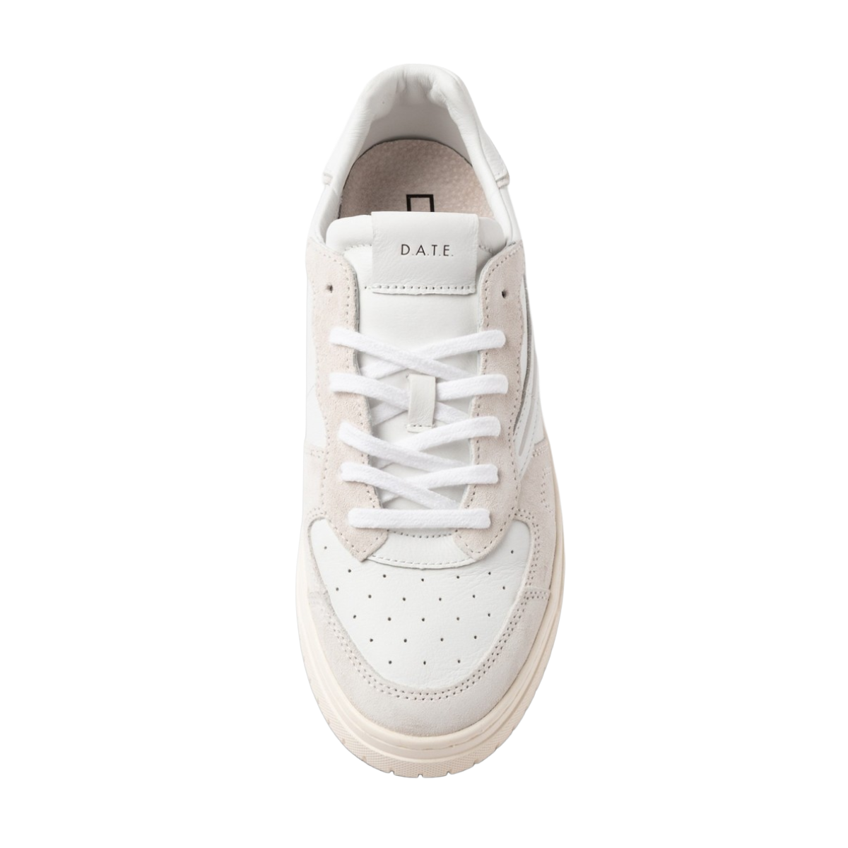 DATE SNEAKERS IN PELLE E SUEDE MODELLO TORNEO PURE BASIC WHITE