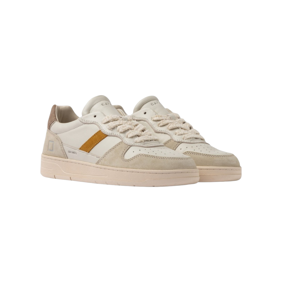 DATE SNEAKERS IN NAPPA E SUEDE MODELLO COURT 2.0 VINTAGE CALF IVORY