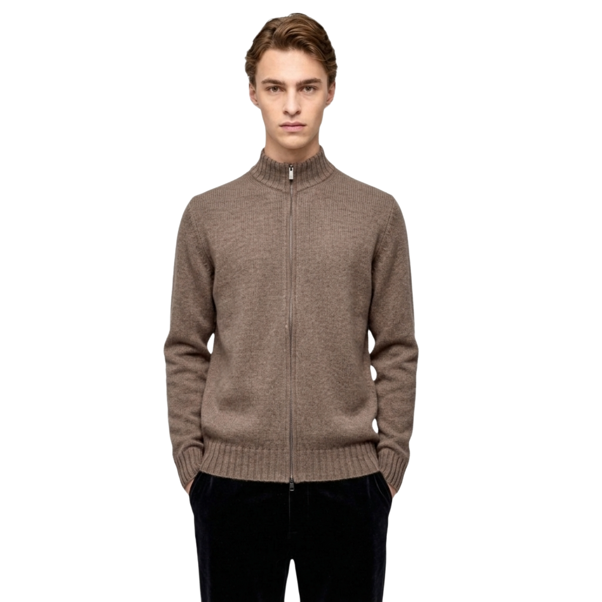 FILIPPO DE LAURENTIIS Fullzip manica lunga Lana Cashmere FZ3ML_WC7R