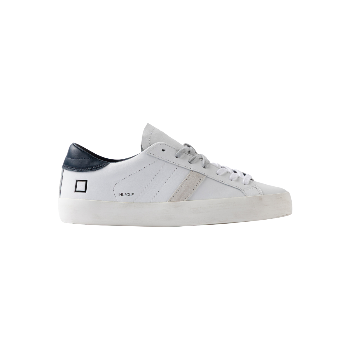 DATE SNEAKERS IN PELLE MODELLO HILL LOW CALF WHITE-BLUE