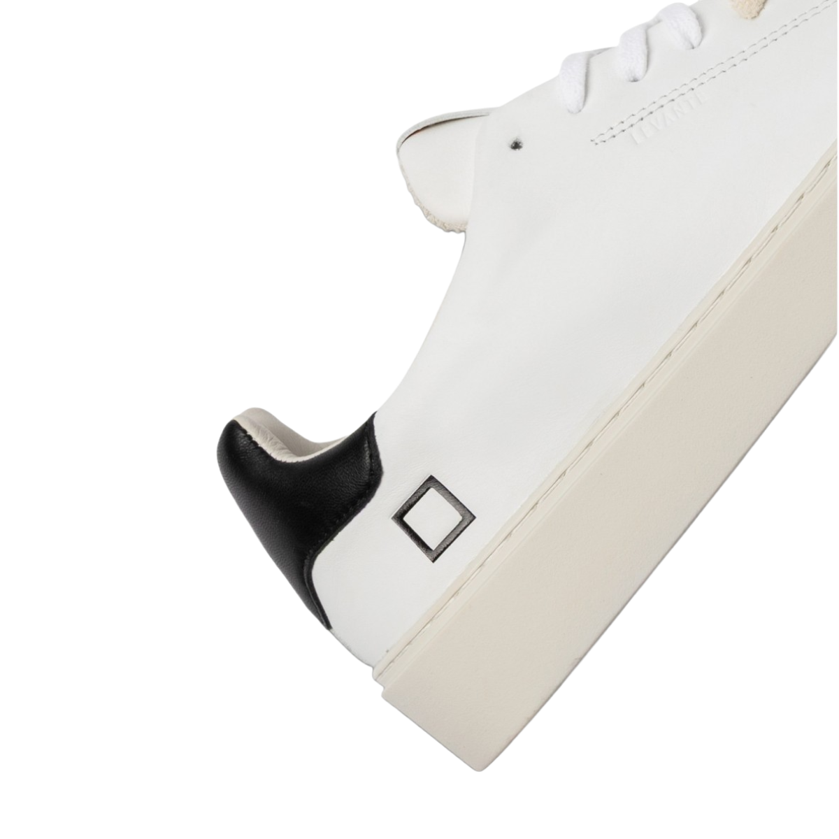 DATE SNEAKERS IN PELLE MODELLO LEVANTE CALF WHITE-BLACK