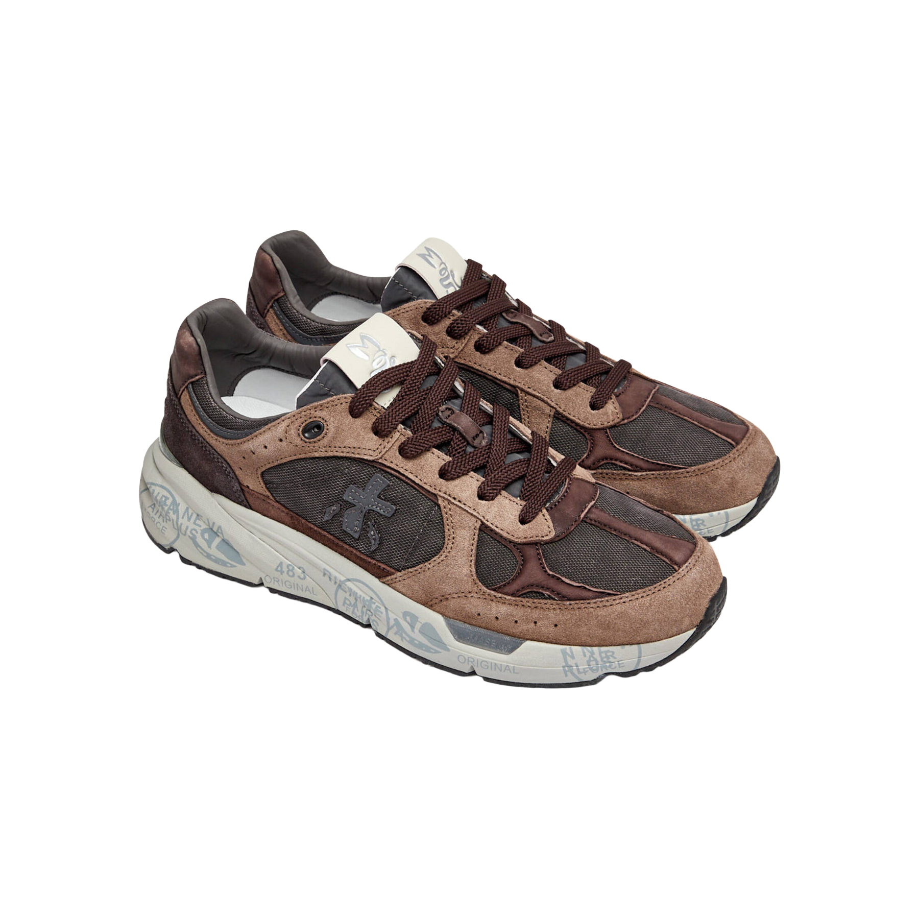 PREMIATA SNEAKERS IN PELLE E TESSUTO MASE25 8421