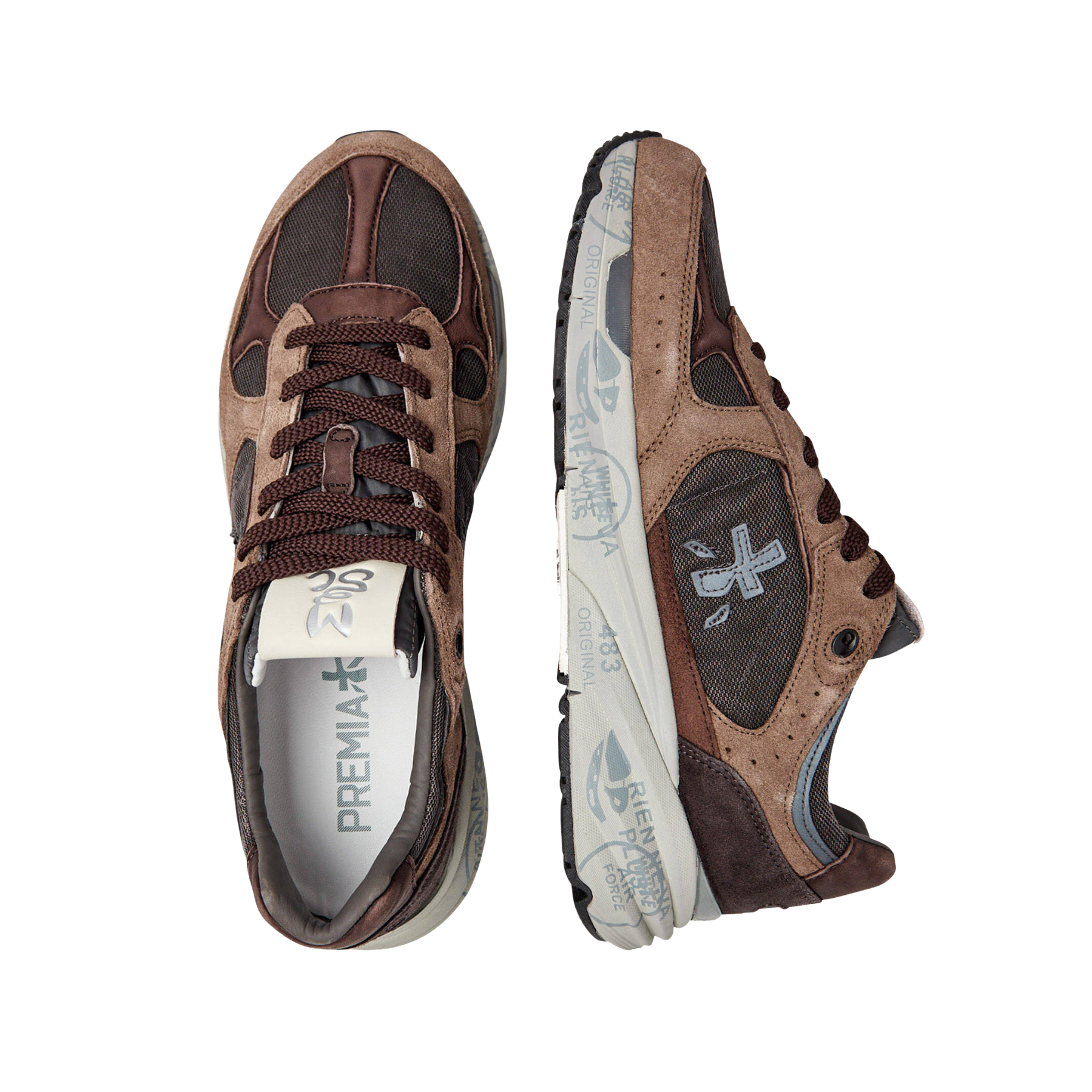 PREMIATA SNEAKERS IN PELLE E TESSUTO MASE25 8421