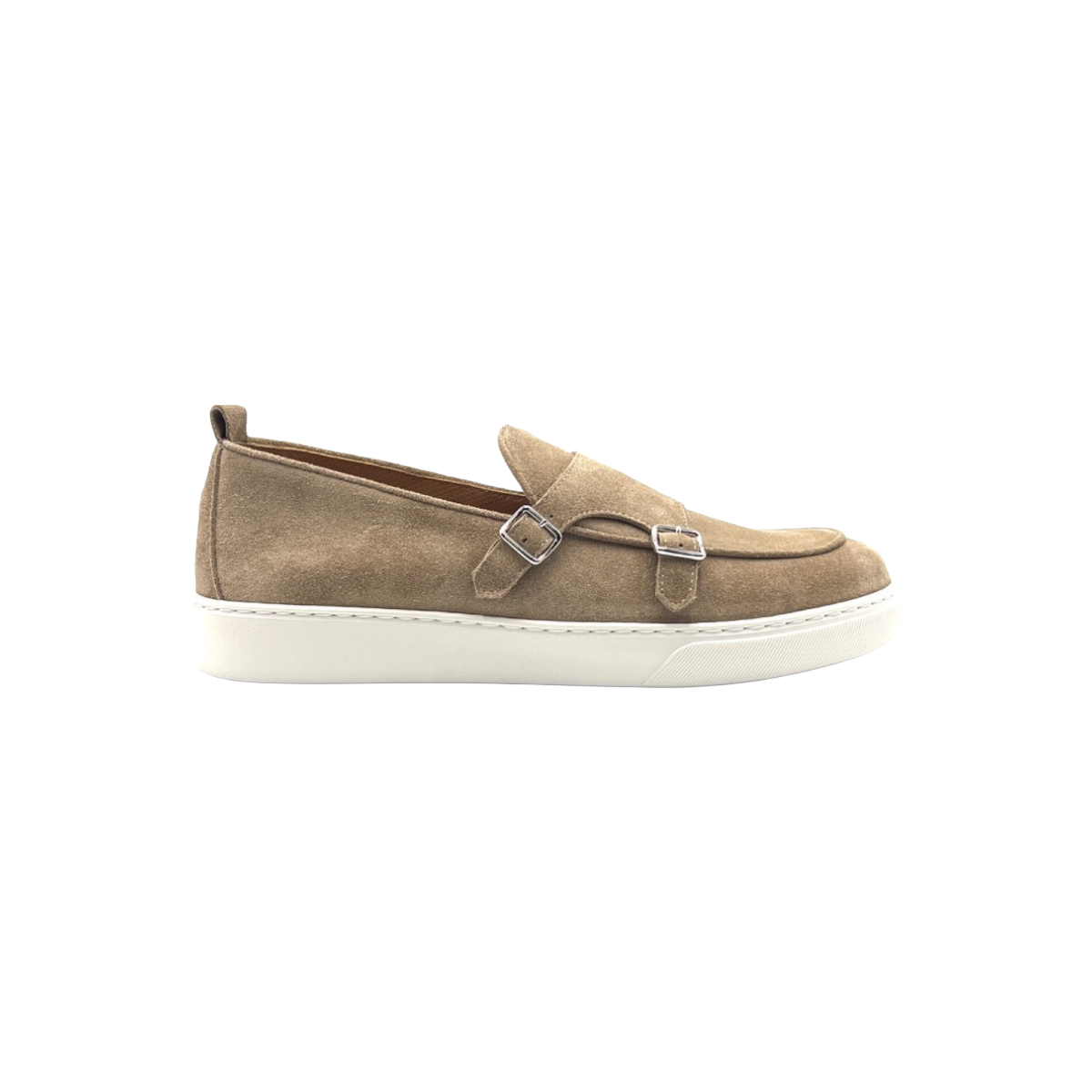 HENDERSON BARACCO Mocassino sportivo in suede con doppia fibbia THEO.46