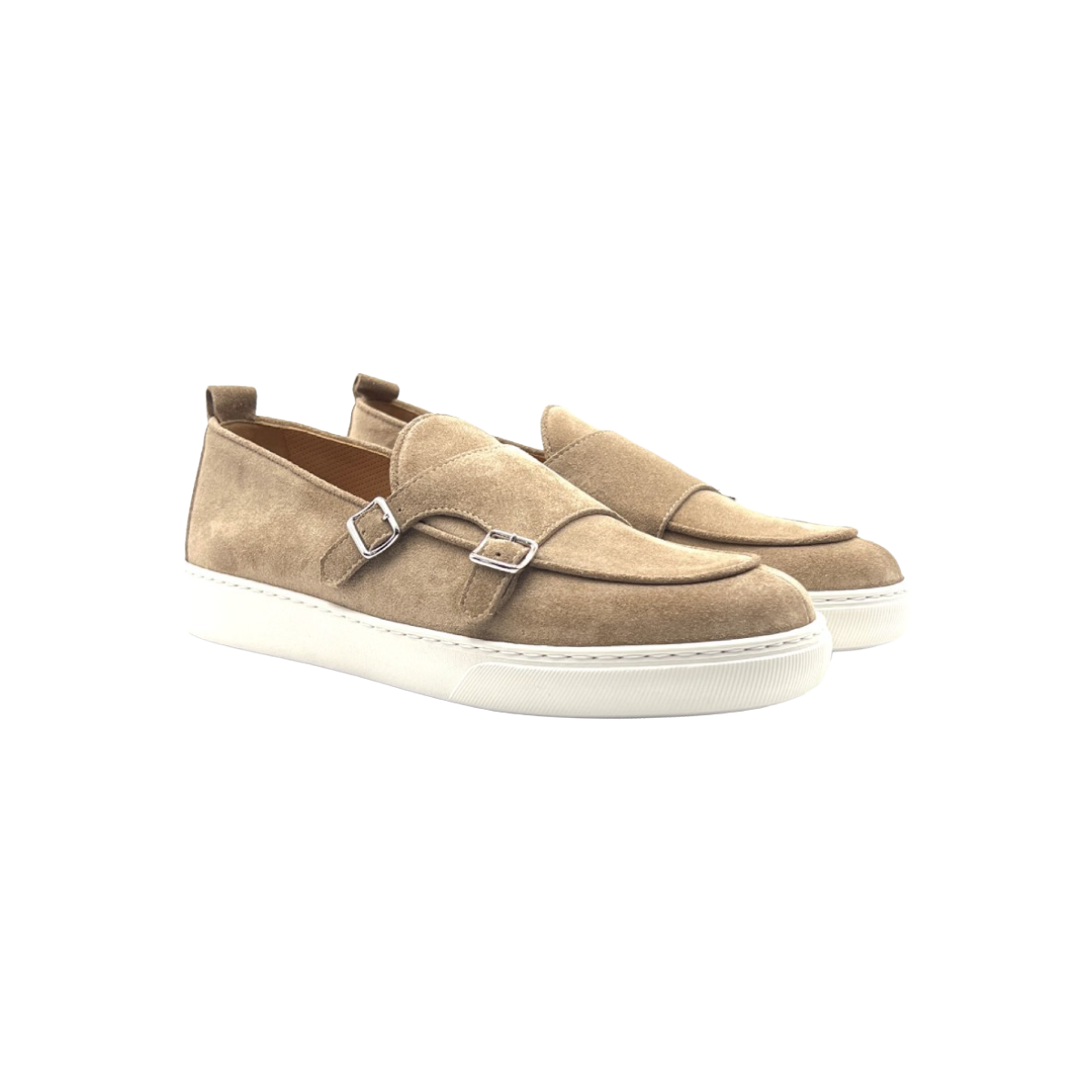 HENDERSON BARACCO Mocassino sportivo in suede con doppia fibbia THEO.46