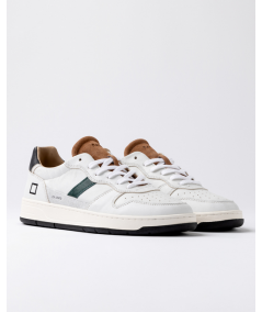 DATE SCARPE COURT 2.0 VINTAGE WHITE-CUOIO