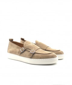 Mocassino sportivo in suede con doppia fibbia THEO.46