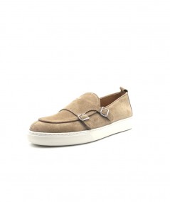 Mocassino sportivo in suede con doppia fibbia THEO.46