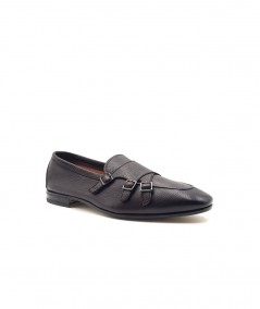 Mocassino in cervo con tre fibbie 75418.C.0