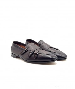 Mocassino in cervo con tre fibbie 75418.C.0