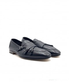 Mocassino in cervo con tre fibbie 75418.C.1