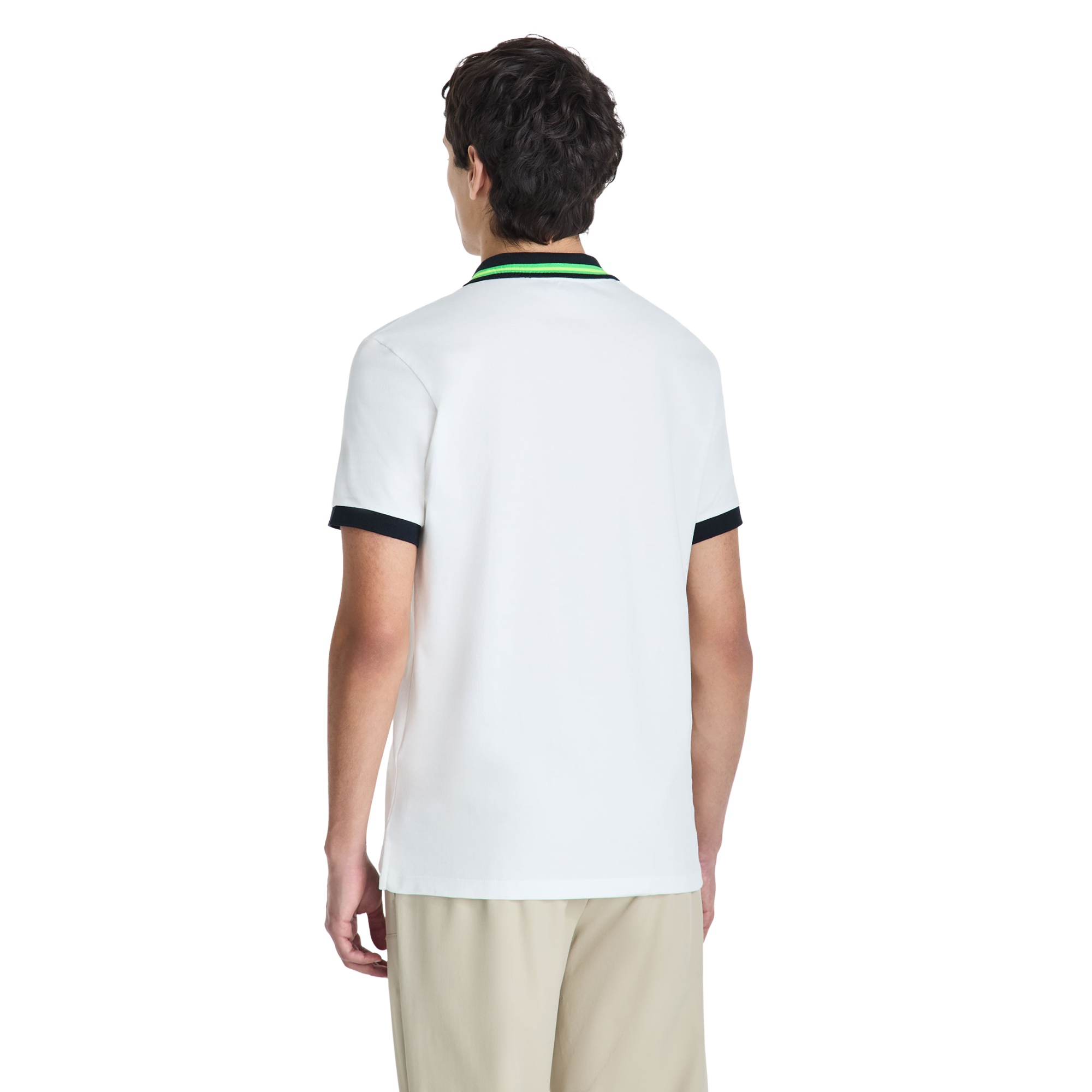 PEUTEREY Polo in piqué di cotone stretch con dettagli fluo PEU5803