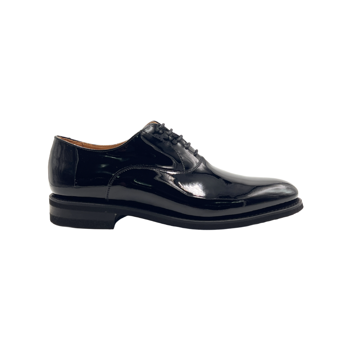 BERWICK 1707 SCARPA OXFORD 3053 IN PELLE VERNICIATA