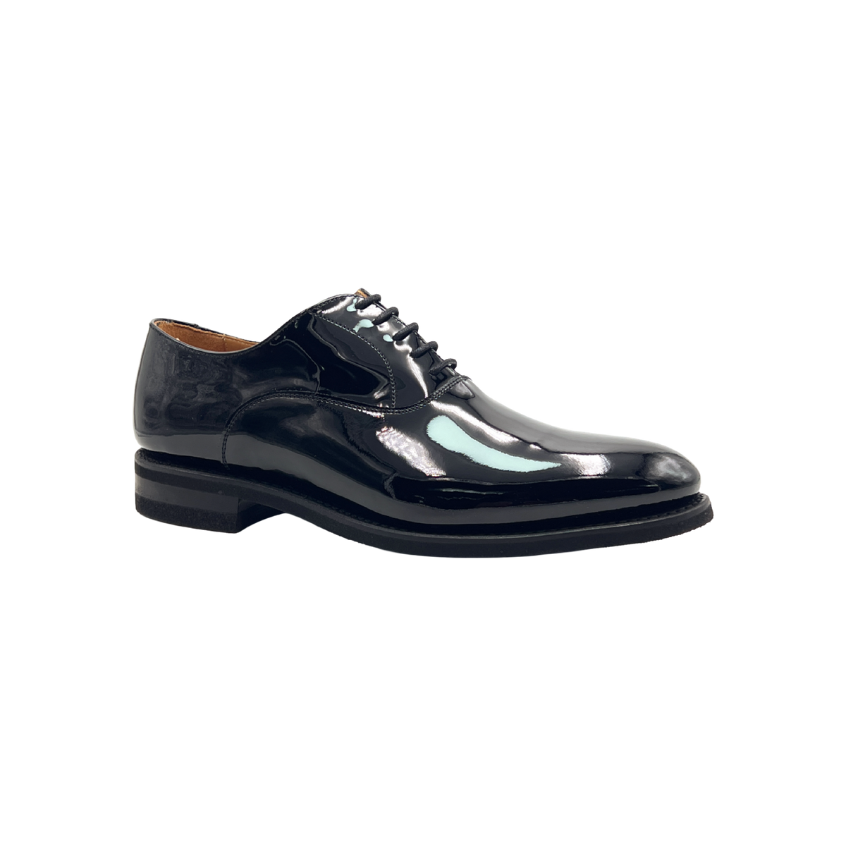 BERWICK 1707 SCARPA OXFORD 3053 IN PELLE VERNICIATA