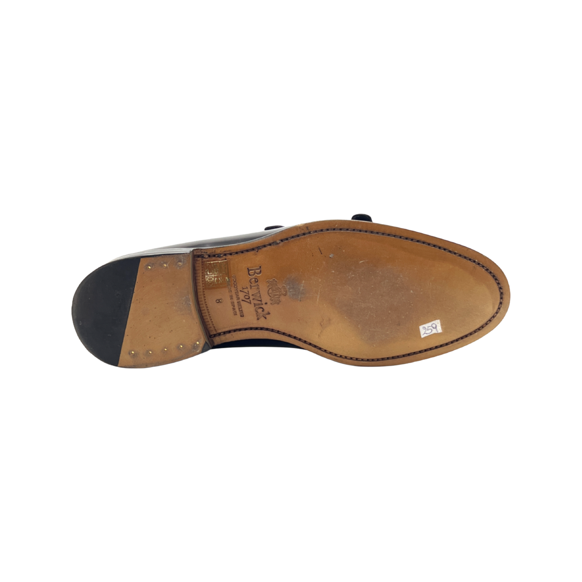 BERWICK 1707 MOCASSINO DOPPIAFIBBIA 5621 IN PELLE SPAZZOLATA
