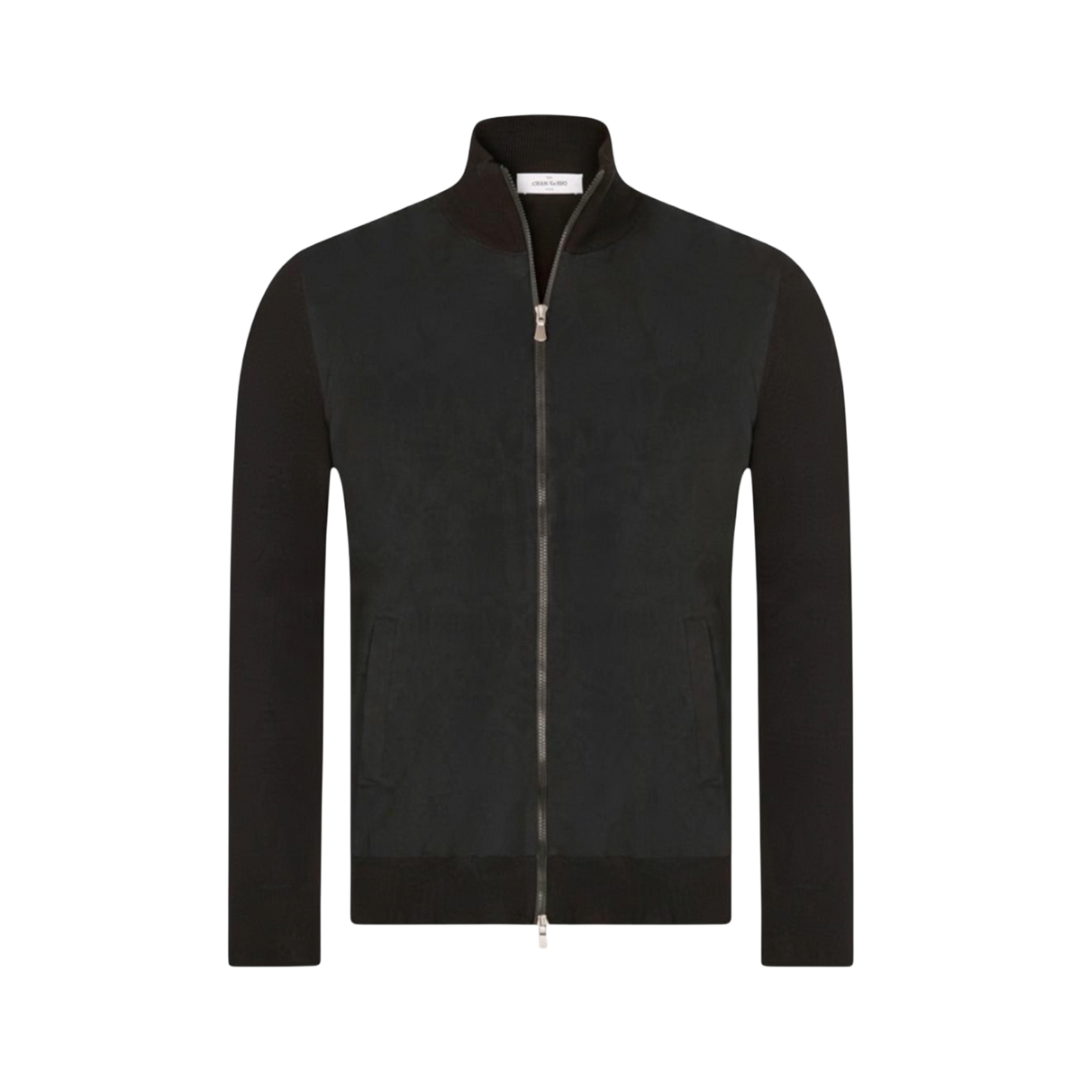 GRAN SASSO GIUBBINO 57155 FULL ZIP IN MERINOS E ALCANTARA
