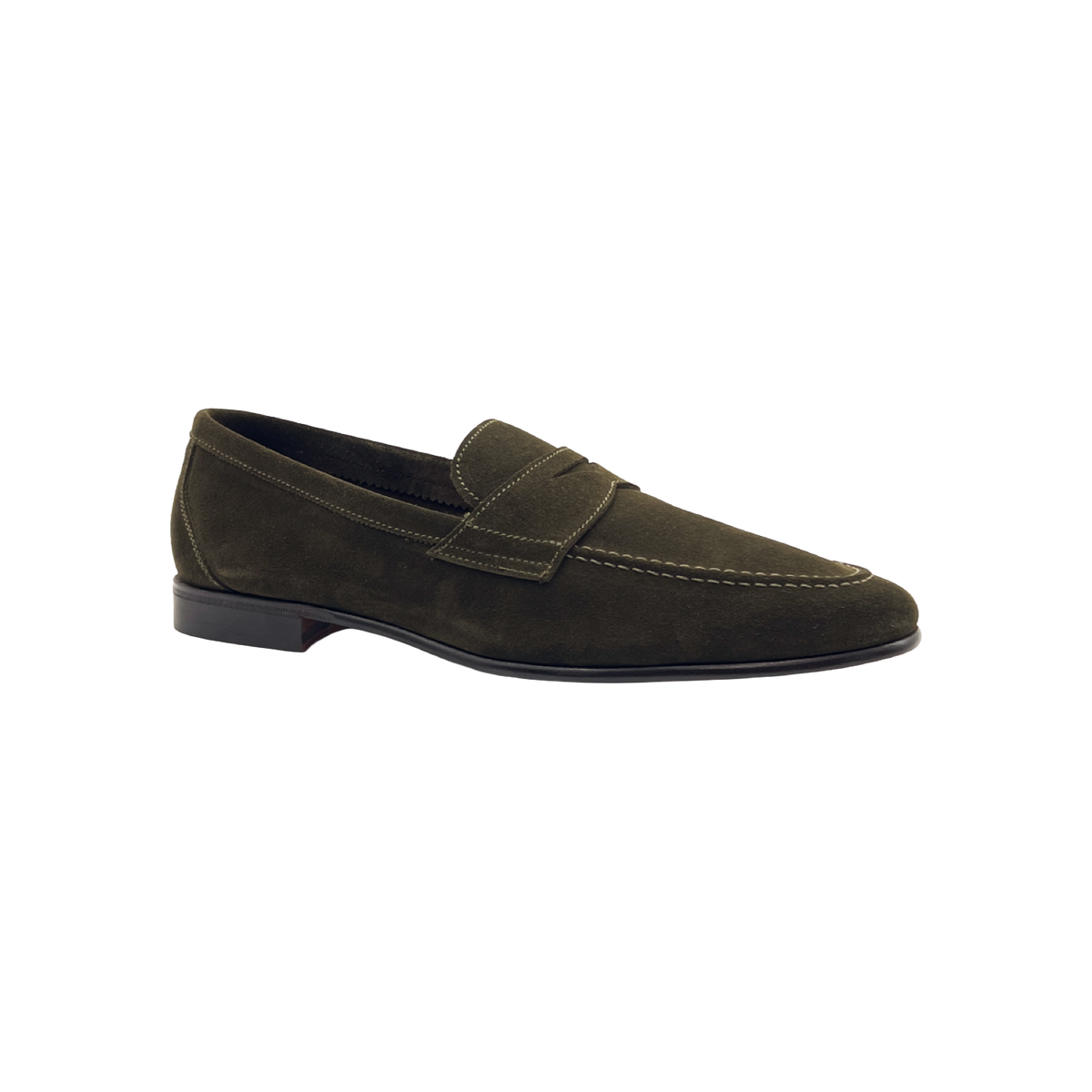 BERWICK 1707 SCARPA PENNY LOAFER 5720 IN CAMOSCIO