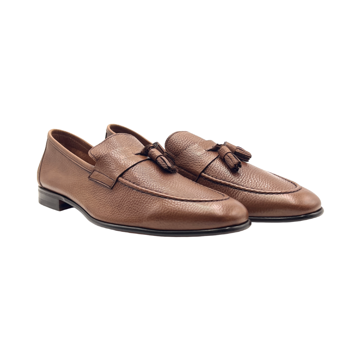 BERWICK 1707 MOCASSINO CON NAPPINE 5801 IN PELLE MARTELLATA