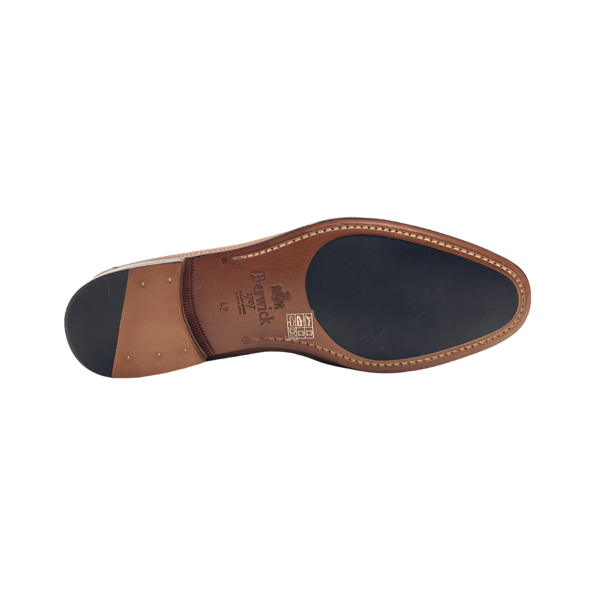 BERWICK 1707 MOCASSINO CON NAPPINE 5801 IN PELLE MARTELLATA