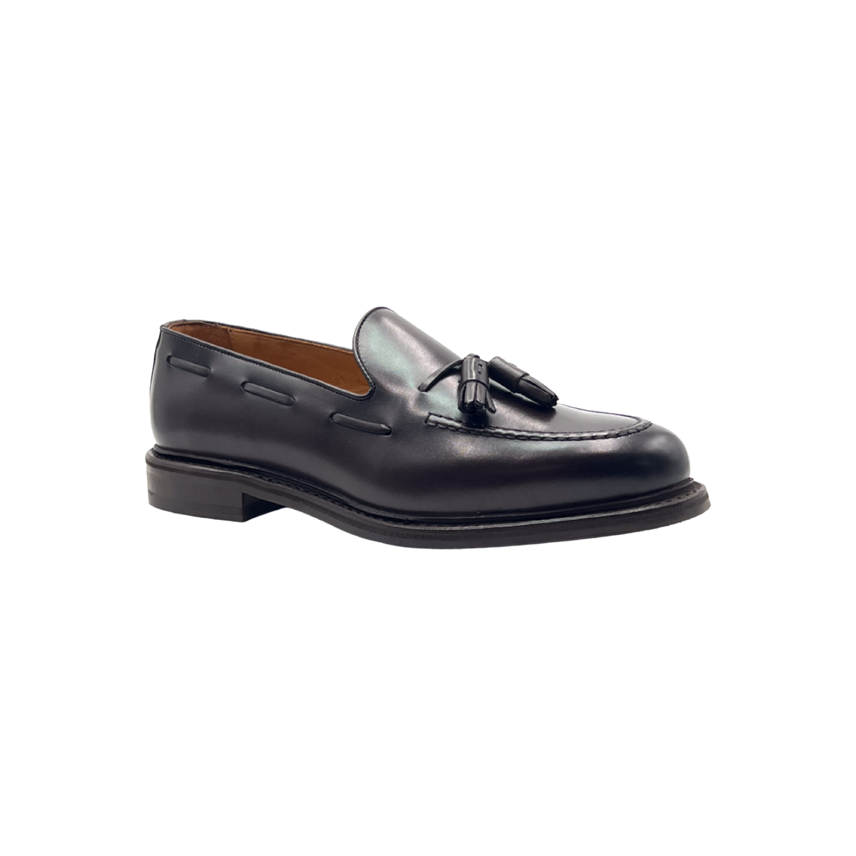 BERWICK 1707 MOCASSINO TASSEL LOAFER 8491 IN PELLE SPAZZOLATA