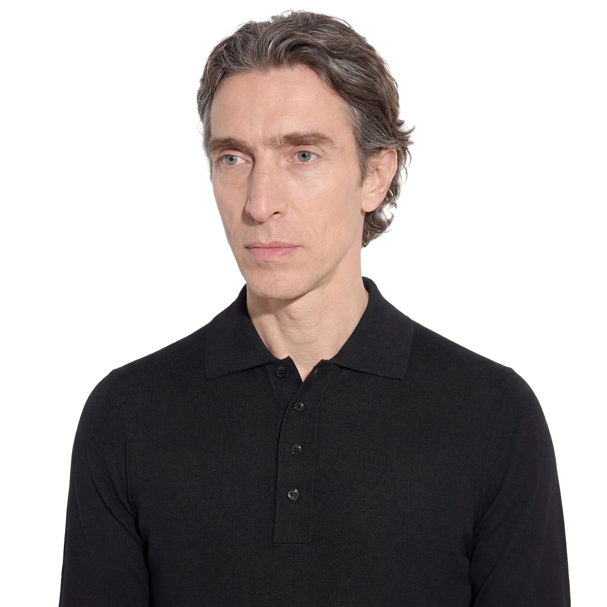 PAOLO PECORA POLO IN LANA MERINO EXTRAFINE A010