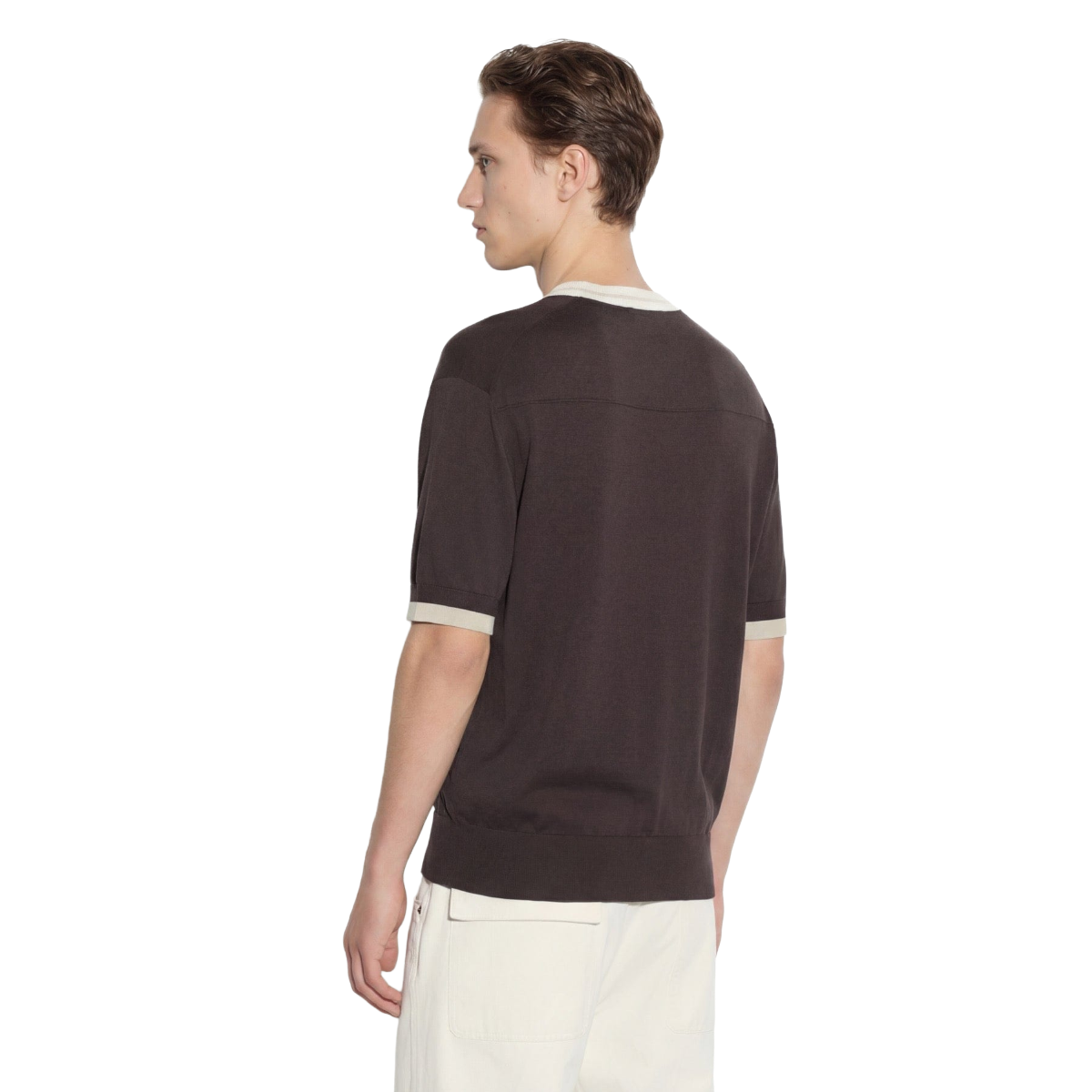 PAOLO PECORA Maglia Girocollo Loose Fit in Seta Cotone  A032/F200