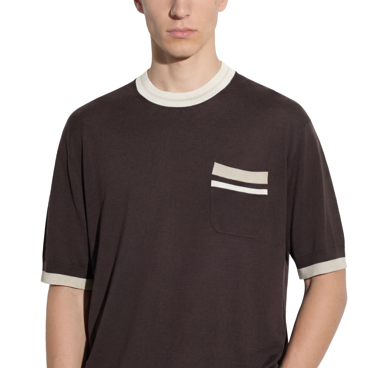 PAOLO PECORA Maglia Girocollo Loose Fit in Seta Cotone  A032/F200