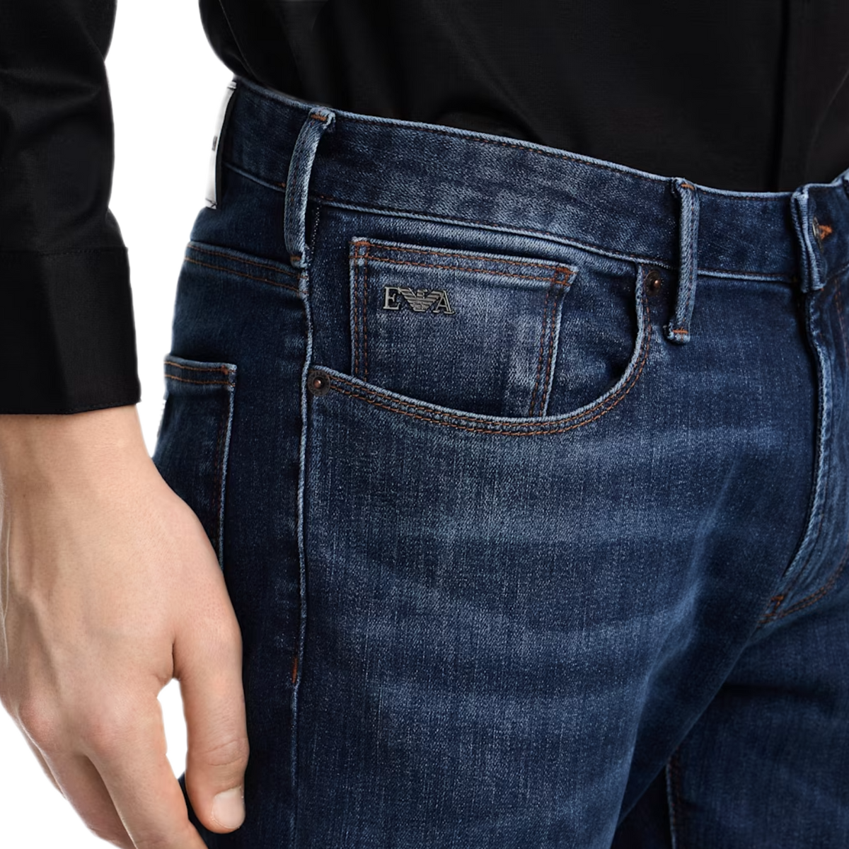 EMPORIO ARMANI Jeans denim slim fit a cinque tasche e vita bassa EM000121