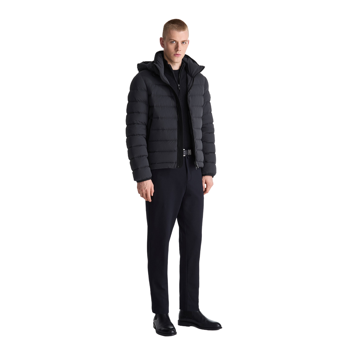 PEUTEREY Piumino corto in tela stretch BOGGS NS 04