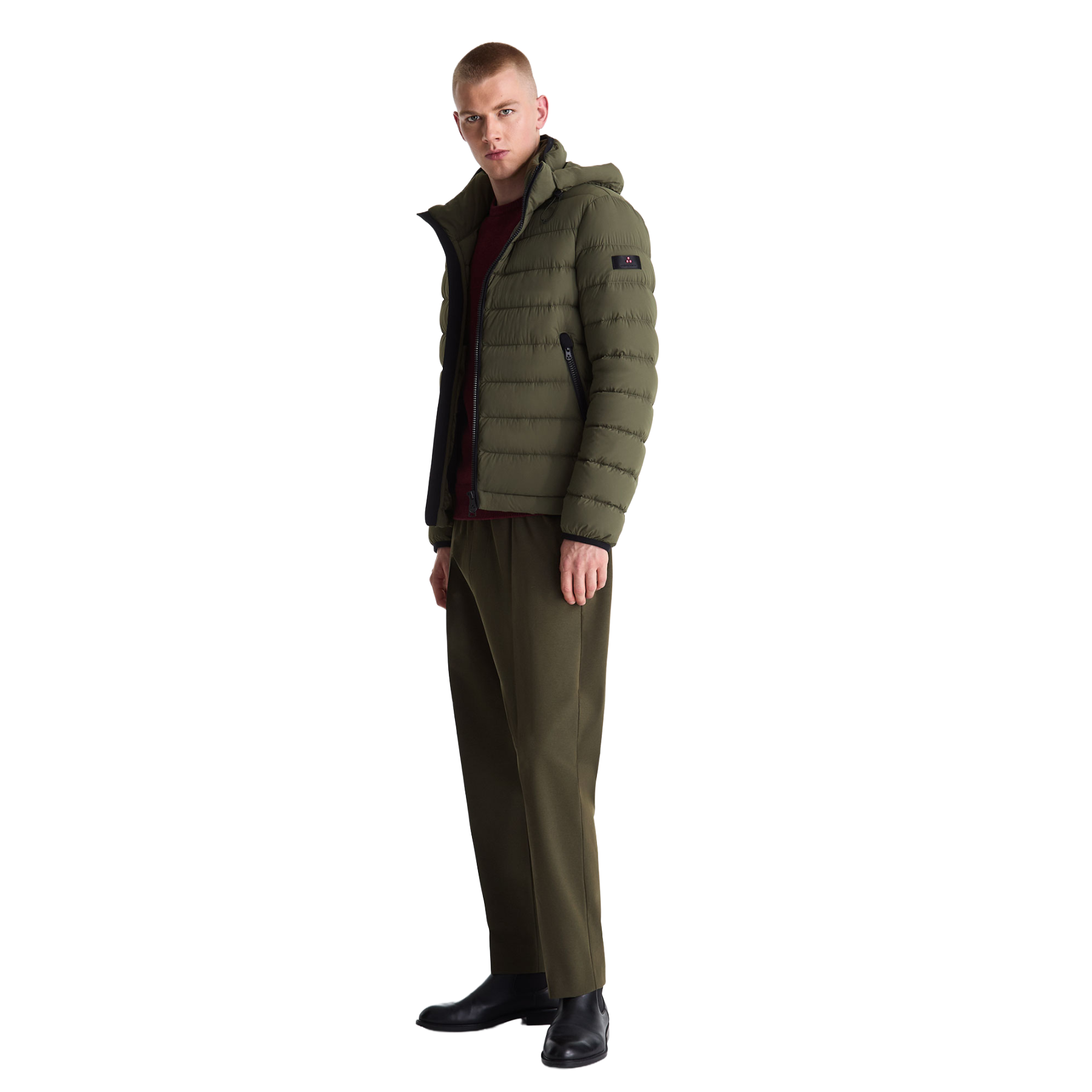PEUTEREY Piumino corto in tela stretch BOGGS NS 04