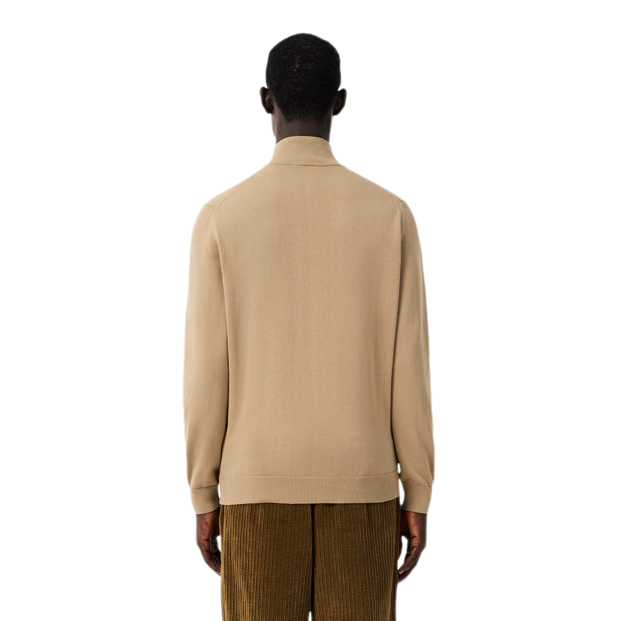LACOSTE Pullover in cotone a collo alto con zip AH1957
