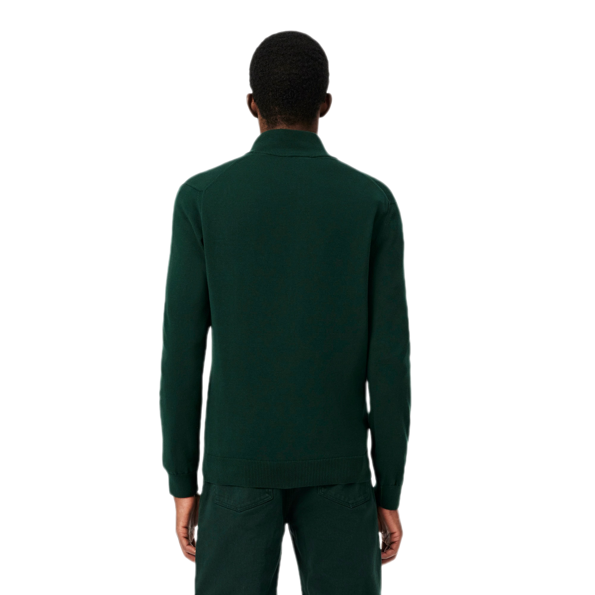 LACOSTE Pullover in cotone a collo alto con zip AH1957
