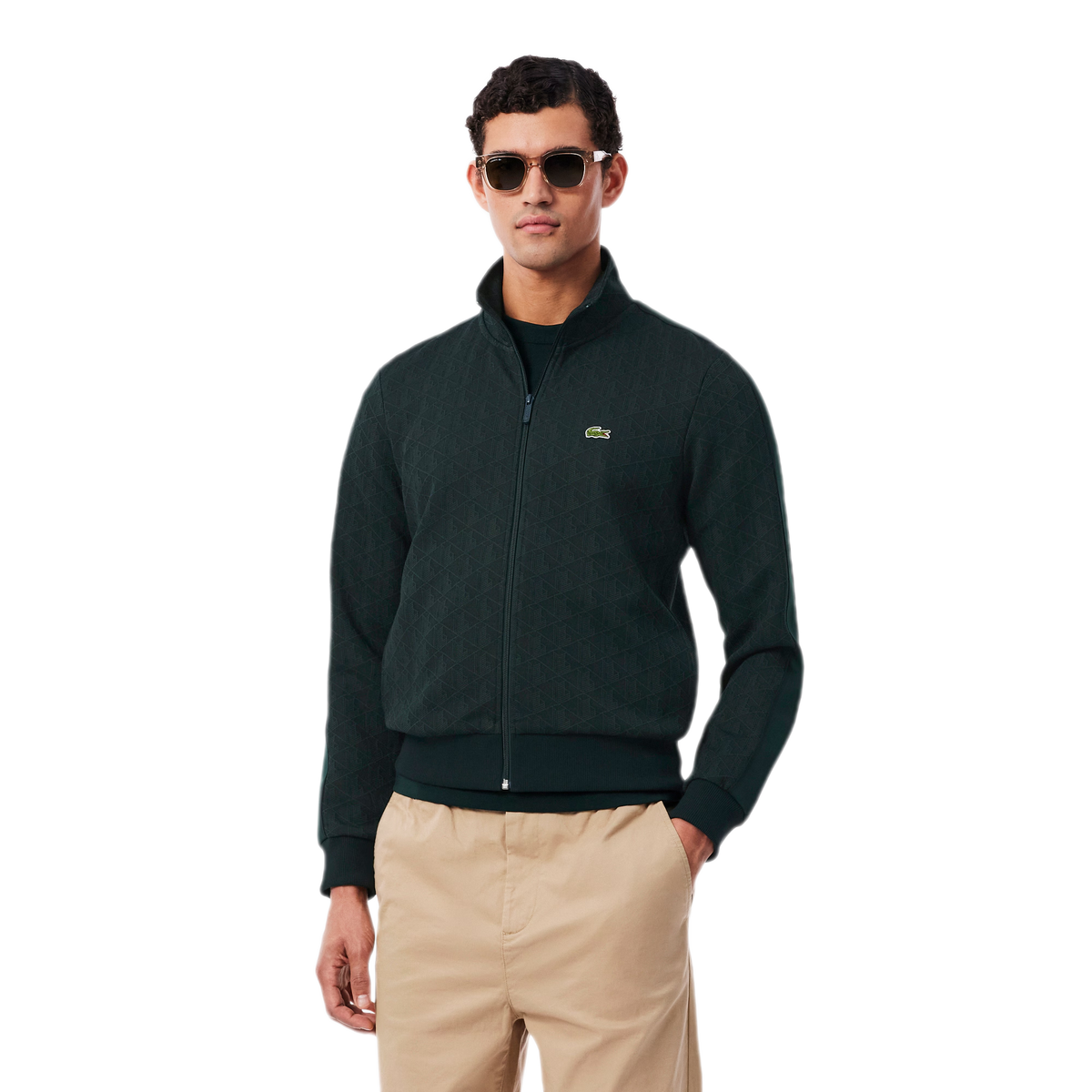 LACOSTE Giacca della tuta in jacquard con zip Paris SH1368